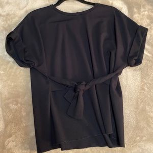 Black comfy blouse with tie